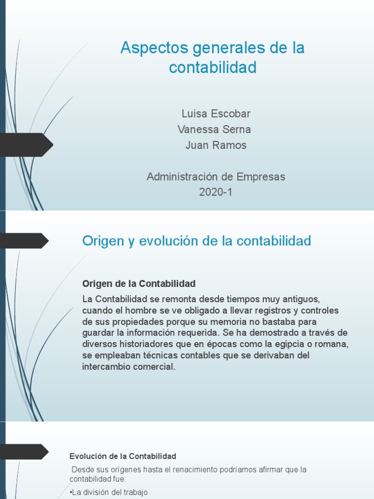 Aspectos Generales de La Contabilidad | Descargar gratis PDF ...
