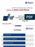 Topic 1: Basic Electrical: Deg1612: Introduction To Electrical and Electronics