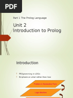 Unit 2 Introduction To Prolog: Part 1 The Prolog Language