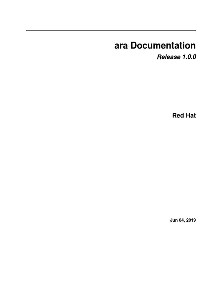 ARA Documentation: Ansible Playbook Recording | PDF | Application ...