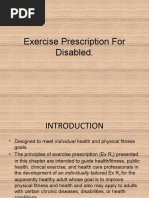 Exercise Prescription For Disabled