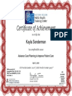 Advance Care Planning Certificate