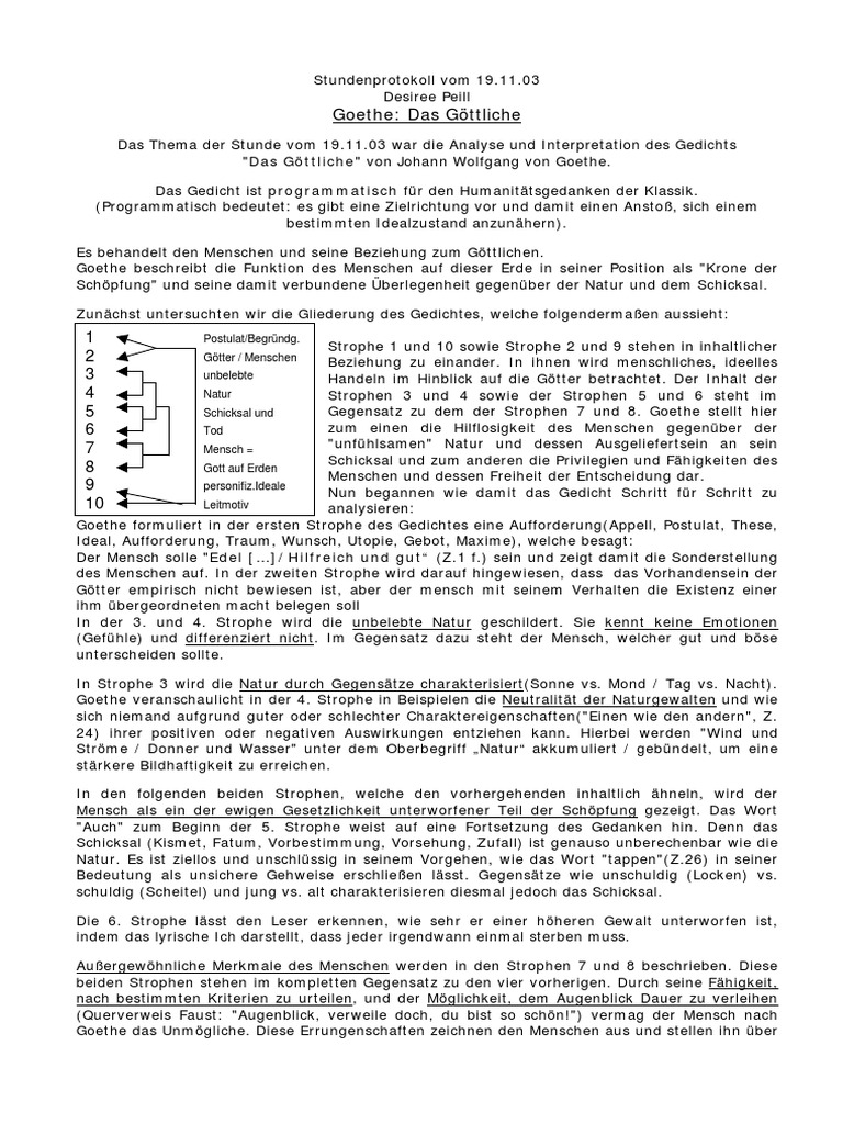 Das Gottliche Goethe Pdf