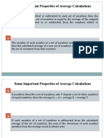 Some Important Properties of Average Calculations