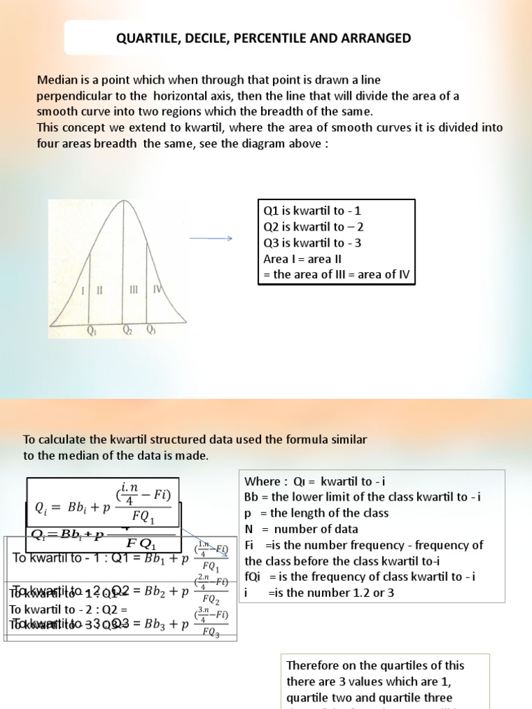 Quartile, Decile, Percentile and Arranged | Download Free PDF ...