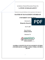 "A Study On Road Safety": An Industry Oriented Dissertation Project On