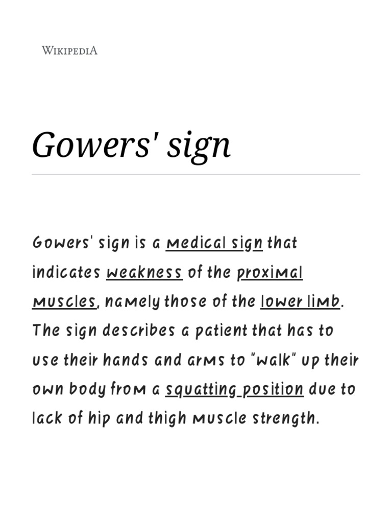 Understanding Gowers' Sign in DMD | PDF
