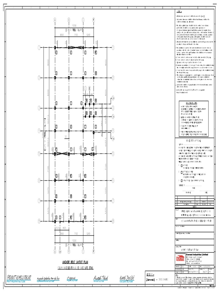 Plot 100 - Anchor Bolt Drawing - Signed | PDF | Network Service ...