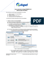 Puesta en Marcha de Aspel-BANCO 40 Nueva Base de Datos