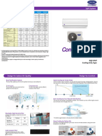 Technical Specifications for Carrier Split System Air Conditioners up to 30,000 BTU