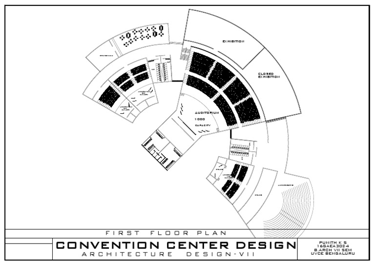 Floor Plan Layout and Capacities for a Multi-Purpose Convention Center ...