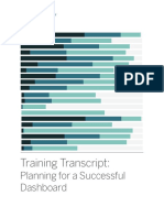 Training Transcript:: Planning For A Successful Dashboard