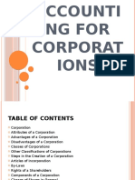 Accounting For Corporations NEW 1