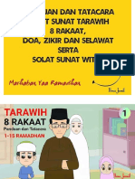 Panduan Dan Tatacara Solat Sunat Tarawih 8 Rakaat, Doa, Zikir & Selawat Serta Solat Sunat Witir