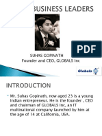 Suhas Gopinath Founder and CEO, GLOBALS Inc