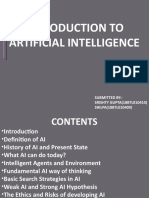 Introduction To Artificial Intelligence: Submitted By:-SRISHTY GUPTA (18BTL010410) SHILPA (18BTL010409)