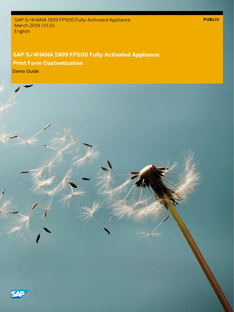 SAP S/4HANA Print Form Customization Guide | PDF | Page Layout | Cloud ...