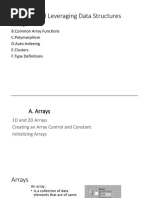 Lesson 5 Creating and Leveraging Data Structures: A.Arrays C.Polymorphism D.Auto-Indexing E.Clusters F.Type Definitions