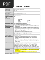 CMP-142 OOP Course Outline