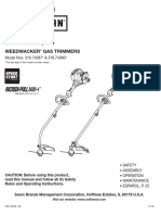 Operator's Manual: 2-Cycle Electric Start Capable Weedwacker Gas Trimmers