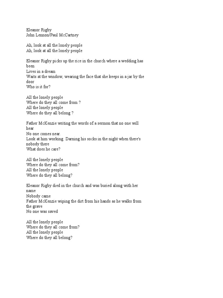 Eleanor Rigby | PDF