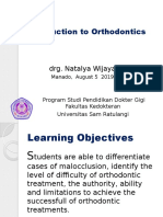 Introduction To Orthodontics: Drg. Natalya Wijaya