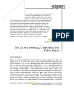 Hubbard, P. (2001). Sex Zones Intimacy, Citizenship and Public Space. Sexualities, 4(1), 51-71.