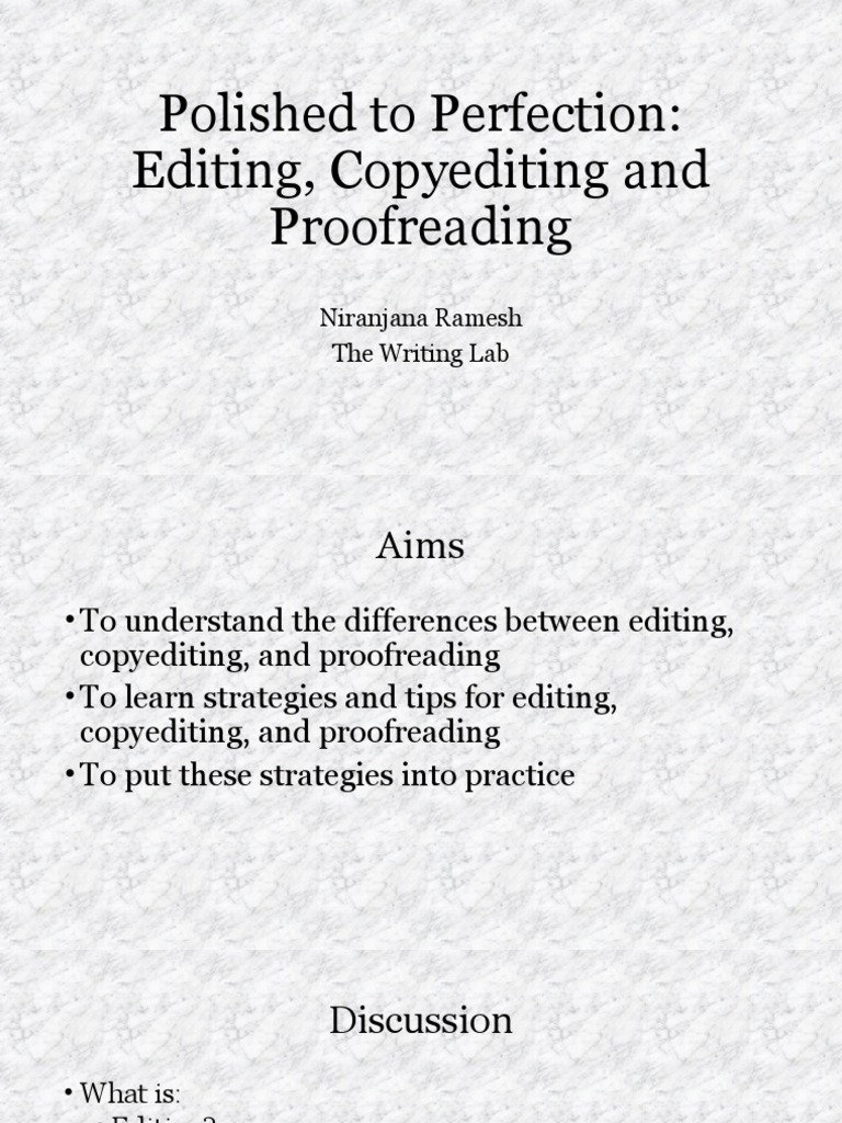 Editing and Proofreading Essentials | PDF | Copy Editing | Proofreading