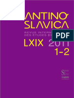 Byzantino Slavica Lxix 1 - 2: Revue Internationale Des Études Byzantines