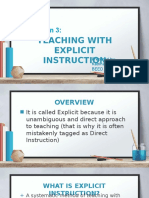 Unit Viii: Teaching With Explicit Instruction