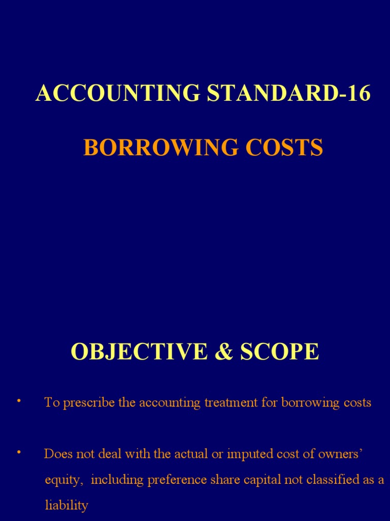 Accounting Standard16 Borrowing Costs PDF Expense Interest