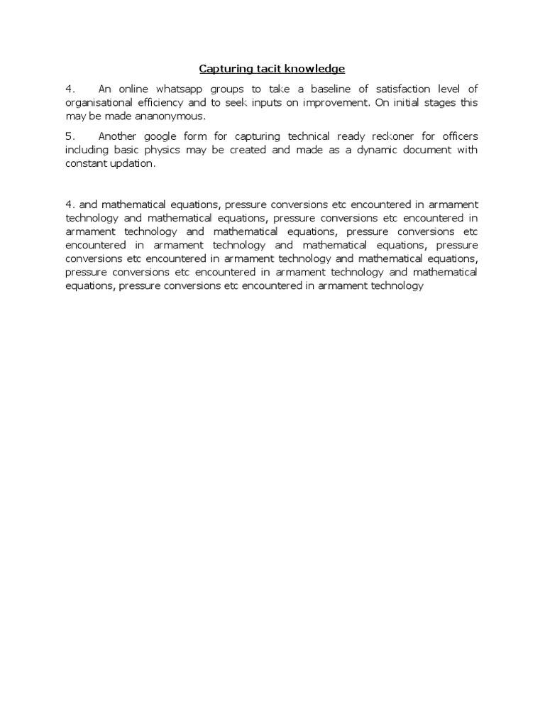 Capturing Tacit Knowledge in Organizations | PDF