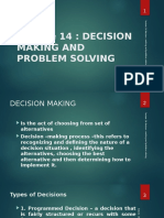 Lecture 14 Decision Making and Problem Solving