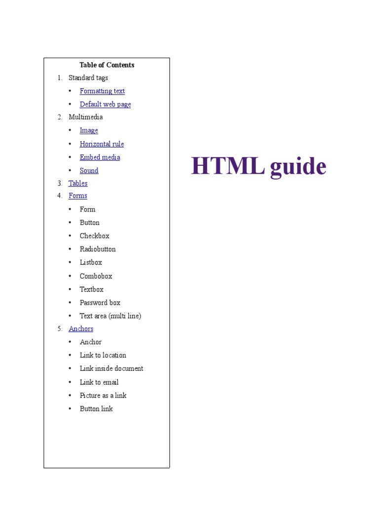 HTML Formatting Essentials Guide | PDF | Html Element | Html