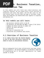 Module 4: Business Taxation, Corporation Tax