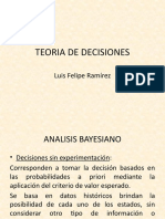 TEORIA DE DECISIONES Analisis Bayesiano