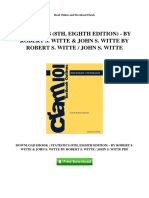 Statistics 8th Eighth Edition by Robert S Witte John S Witte by Robert S Witte John S Witte PDF