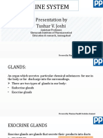 Endocrine System: Presentation by Tushar V. Joshi