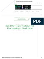 Daily DAWN News Vocabulary With Urdu Meaning (11 March 2020)