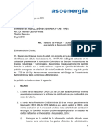 Derecho de Petición CREG - Acceso A Información Cargos de Distribución de Gas