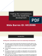 Nida Barros - Putting The Contradictions Back Into Leadership Development Slide