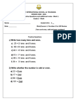 Math Practice questions and additonal notes - Block 1