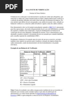 BALANCETE DE VERIFICAÇÃO