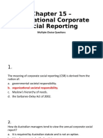 Chapter 15 - International Corporate Social Reporting: Multiple Choice Questions