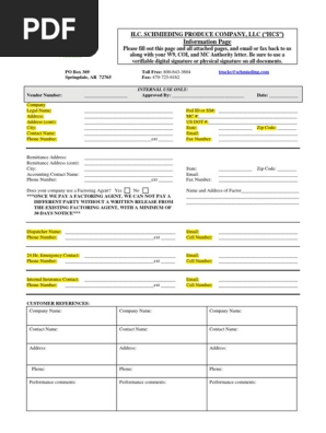 Schmieding Setup Packet For Carriers | PDF | Lease | Common Carrier