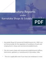 Statutory Reports As Per Karnataka Shops Establishment Act-1