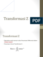 Definisi Transformasi Z