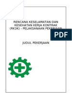 Rencana Keselamatan Dan Kesehatan Kerja Kontrak (Rk3K) - Pelaksanaan Pekerjaan