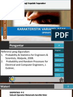 Karakteristik Var Acak - Operator e