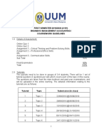 FIRST SEMESTER 2019/2020 (A191) Bkam2013 Management Accounting I Coursework Guidelines